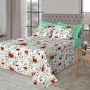 Ver imagem 4 de Jogo de Cama Queen Size Algodão 200 Fios 4 Peças Estampado