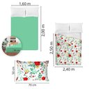 Ver imagem 5 de Jogo de Cama Queen Size Algodão 200 Fios 4 Peças Estampado