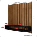 Ver imagem 6 de Painel Suspenso Multiuso Sala Quarto e Recepção Tv 32 Poleg