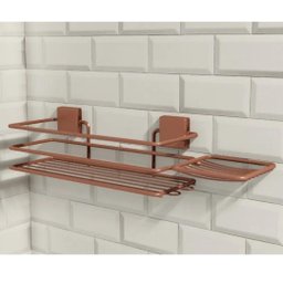 Suporte De Parede Para Shampoo Com Saboneteira - Cobre - 1
