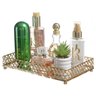 Bandeja Decorativa Espelhada P/ Perfume Banheiro BD-108 M PGB Dourado - 1