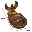 Ver imagem 3 de Incensário Deusa Isis - Olho Horus - Queimador de Incenso - Resina Dourada - 13cm - Magia