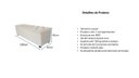 Ver imagem 4 de Puf Baú Estofado em Capitonê Queen 160x40x45cm Cor Cinza - Estrutura em Mdf e Tecido em Veludo Suede