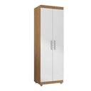 Ver imagem 3 de Armário Multiuso Sabrina 2 Portas 2 Prateleiras MDP 60cm Amêndoa e Branco