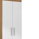 Ver imagem 5 de Armário Multiuso Sabrina 2 Portas 2 Prateleiras MDP 60cm Amêndoa e Branco