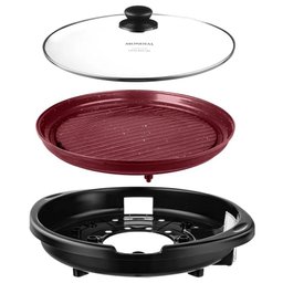 Panela Grill Mondial Redondo G-03-RC Cook e Grill 40 Red 220V - 4