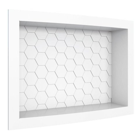 Nicho para Banheiro em Plástico Injetádo Termoplástico Branco Casah 40cm 27cm