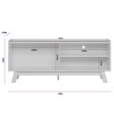 Ver imagem 2 de Rack para Tv até 65 Polegadas Anzio com 1 Porta - Nature / Off White