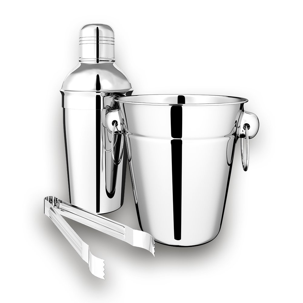 Conjunto Para Bebidas Coquetel 3 Peças Brinox Balde Pegador - 8