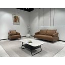 Ver imagem 2 de Sc-9910 Conjunto Internacional Sofá 2m com 2 Poltronas Caramelo Material Ecológico Sala Tv Luxo