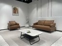 Ver imagem 2 de Sc-9910 Conjunto Internacional Sofá 2m com 2 Poltronas Caramelo Material Ecológico Sala Tv Luxo