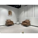 Ver imagem 3 de Sc-9910 Conjunto Internacional Sofá 2m com 2 Poltronas Caramelo Material Ecológico Sala Tv Luxo