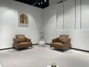 Ver imagem 3 de Sc-9910 Conjunto Internacional Sofá 2m com 2 Poltronas Caramelo Material Ecológico Sala Tv Luxo