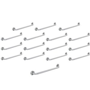 Barra de Apoio 80cm Inox Idoso Banheiro Kit 16 Uni Box Cadeirante Segurança Corrimao Suporte Deficie