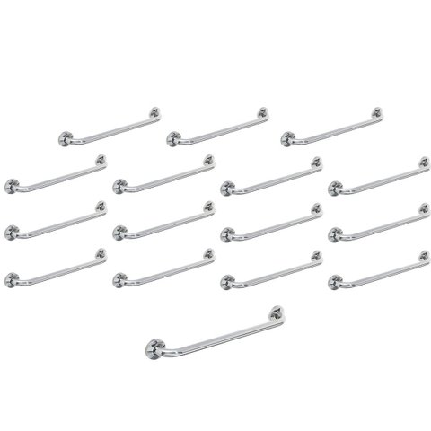 Barra de Apoio 80cm Inox Idoso Banheiro Kit 16 Uni Box Cadeirante Segurança Corrimao Suporte Deficie