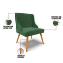 Ver imagem 3 de Kit 8 Cadeiras Estofadas para Sala de Jantar Pés Palito Lia Veludo Verde Esmeralda - Ibiza