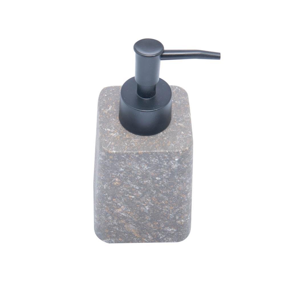 Porta Sabonete Líquido de Cerâmica Marble Preto 300ml - Wolff - 2