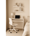 Ver imagem 1 de Mesa Escrivaninha Mdf Branca 85x36x79cm Estudos Office