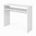 Ver imagem 2 de Mesa Escrivaninha Mdf Branca 85x36x79cm Estudos Office