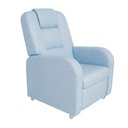 Ver imagem 1 de Poltrona Layout Move Gii Reclinável Suporta 135kg Madeira Eucalipto Poliuretano Azul Mecanismo