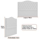 Ver imagem 2 de Cabeceira para Cama Box Queen 168cm Diesis Bouclé Off White - Sallar Home