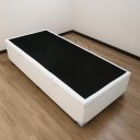 Ver imagem 4 de Cama Solteiro Branca Estrutura Reforçada Baú Embutido Quarto Pistão a Gás