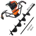 Ver imagem 1 de Perfurador de Solo á Gasolina Para Plantio na Agricultura VPS520 Vulcan Broca 80x10cm +Extensor
