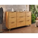 Ver imagem 1 de Cômoda Buffet 9 Gavetas - Olimpia-peroba - Móveis Europa