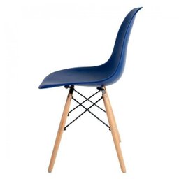 Conjunto de 4 Cadeiras Pp Base Madeira Eames Dsw-m  Azul - 5