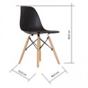 Ver imagem 4 de Conjunto de 4 Cadeiras PP Base Madeira Eames Dsw-m Azul Bic