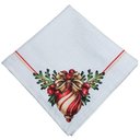 Ver imagem 1 de Kit 4 Guardanapos de Tecido Guirlanda Festa Natal 40cmx40cm