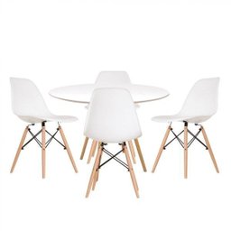 Conjunto de 4 Cadeiras Pp Base Madeira Eames Dsw-m  - 3