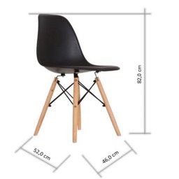 Conjunto de 4 Cadeiras Pp Base Madeira Eames Dsw-m  - 4