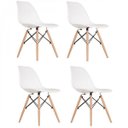 Ver imagem 1 de Conjunto de 4 Cadeiras Pp Base Madeira Eames Dsw-m 