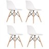 Conjunto de 4 Cadeiras Pp Base Madeira Eames Dsw-m  - 1
