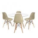 Ver imagem 3 de Conjunto de 4 cadeiras Pp Base Madeira Eames Dsw-m