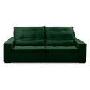 Ver imagem 4 de Sofa Retratil Reclinavel 2 Lugares 2,60m Atlantis Veludo Verde Lansofbr