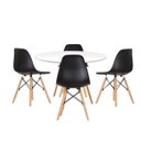 Ver imagem 3 de Conjunto de 4 Cadeiras Pp Base Madeira Eames Dsw-m 