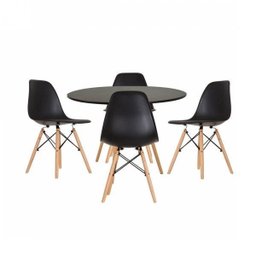 Conjunto de 4 Cadeiras Pp Base Madeira Eames Dsw-m  - 7