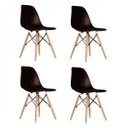 Ver imagem 1 de Conjunto de 4 Cadeiras Pp Base Madeira Eames Dsw-m 