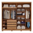 Ver imagem 3 de Guarda Roupa Gramado 2 Portas Correr com 4 Espelhos e Pés - Panan