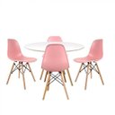 Ver imagem 3 de Conjunto de 4 Cadeiras Pp Base Madeira Eames Dsw-m