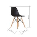 Ver imagem 4 de Conjunto de 4 Cadeiras Pp Base Madeira Eames Dsw-m