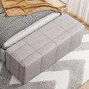 Ver imagem 7 de Puff Decorativo Living Sala de Estar 195 Cm Roma W01 Linho Bege - lyam