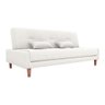Sofá Cama Blanca 3 Lugares Sala Premium Boucle Bege Matrix - 1