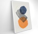 Ver imagem 3 de Quadro Abstrato Círculos 2 - 80x120 Cm - Adesivo Fotográfico