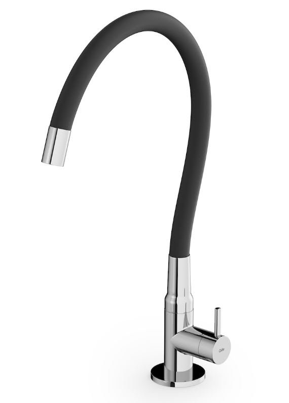 Ver imagem 1 de Torneira para Cozinha de Mesa Colors Bica Flexivel Preto  Celite B5006CECR0