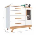 Ver imagem 6 de Cômoda Infantil Retrô Peroba em 100% MDF Branco com Amêndoa