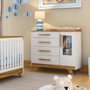 Ver imagem 5 de Cômoda Infantil Retrô Peroba em 100% Mdf Branco com Amêndoa