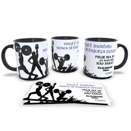 Canecas Preta de Porcelana Personalizadas Profissões Academia - 1